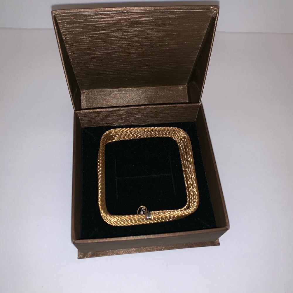 Alor Gold Color Steel Diamond Stacked Bracelet - Picture 2 of 3